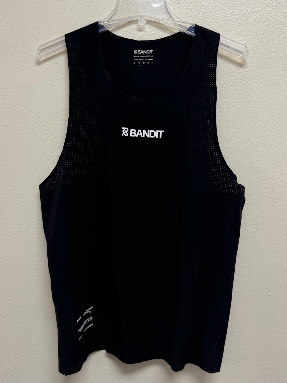 Bandit Men's VENTO PERFORMANCE SINGLET - Black Medium - Picture 2 of 6
